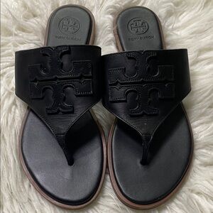 Tory Burch Black Leather Sandals